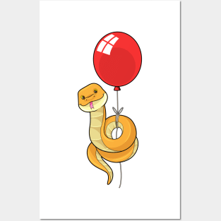 Snake with Balloon Posters and Art